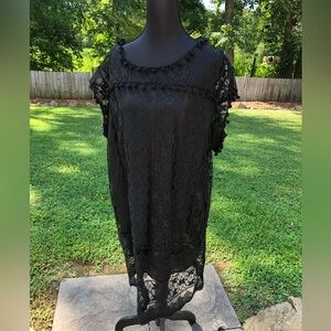 2X Black Lace Top/Dress